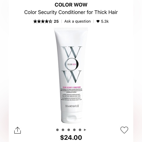 COLOR WOW • COLOR SECURITY CONDITIONER FOR THICK HAIR • NEW - Picture 1 of 4